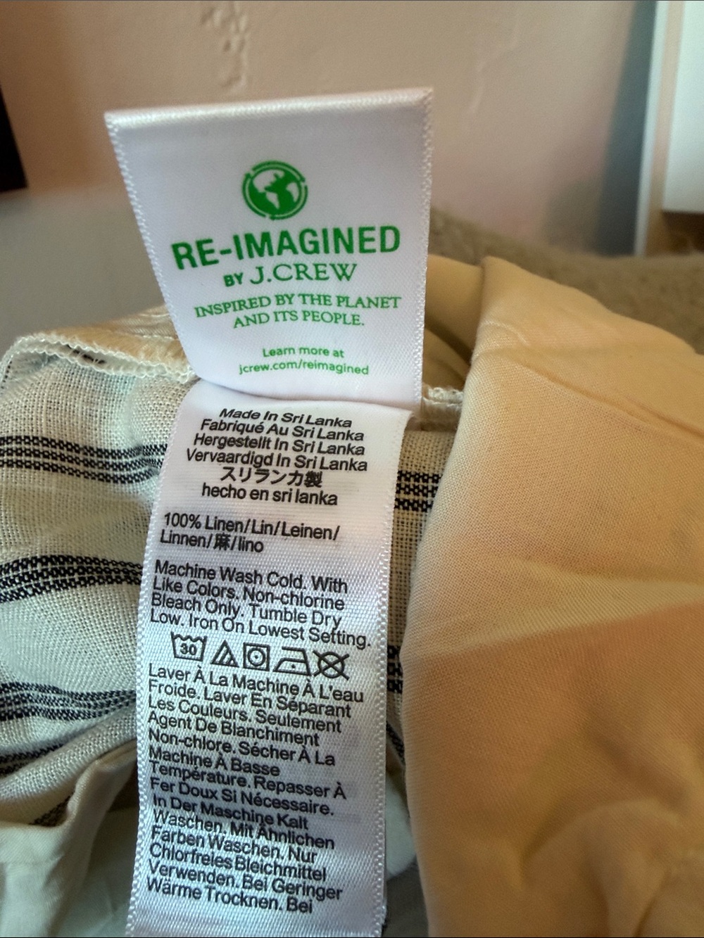 J. Crew Cream and Black Striped Linen Pants - Picture 3 of 5